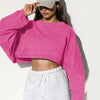 Women Sports Crop Top T-Shirts Gym Clothing Yoga Loose Tops Long Sleeve Sportswear Workout Clothing Fitness Smock Spring Autumn