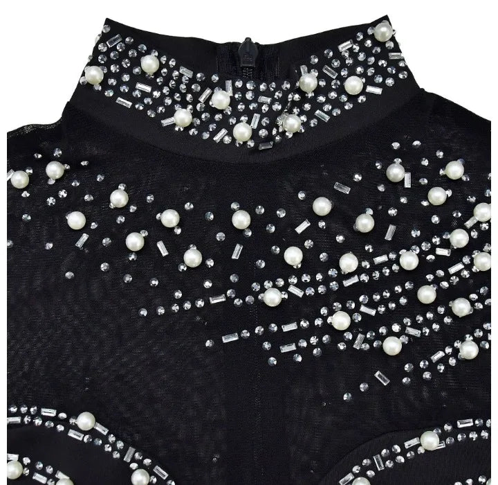 Elegant Women Jumpsuit Streetwear 2024 Spring Fashion Versatile Casual Solid Color Hot Diamond Long Sleeve Jump Suits for Female