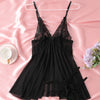 Sexy Summer Open Bra Deep V-neck Pajamas Women's Fashion Cute Lingerie Clothing Soothing Soft Sleeveless Mini Thongs Skirt Set