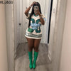 HLJ&GG Spring Summer New Letter Print Mesh Loose Basketaball Tshirts Women V Neck Short Sleeve Tops Fashion Pullover Streetwear