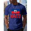 Haiti Football T Shirts Men's Sports T-shirts Haitian Flag Street Oversized Tops Unisex Casual Graphic Tees Tops Y2k Mens Gifts