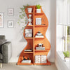 Tribesigns Corner Shelf, Modern 5-Tier Wall Corner Bookshelf, Stylish Corner Small Bookcase Storage Rack Plant Stand