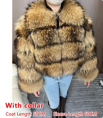 Maomaokong 2025 Natural Real Fox Fur Coat Women Winter Warm Luxury Fur Jacket Detachable Long Sleeves Female Vest Furry Coats