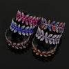 Fashion Crystal Rhinestone Hairpin Bun Hair Claw Clips Ponytail Buckle Flower Hair Clip Wedding Barrettes Valentine's Day Gift