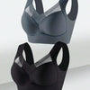 2PCS Women Lace Sport Bras Plus Size Seamless Bra Bralette Backless Lady Brassiere Vest Female Gather Shock-Proof Wireless L-5XL