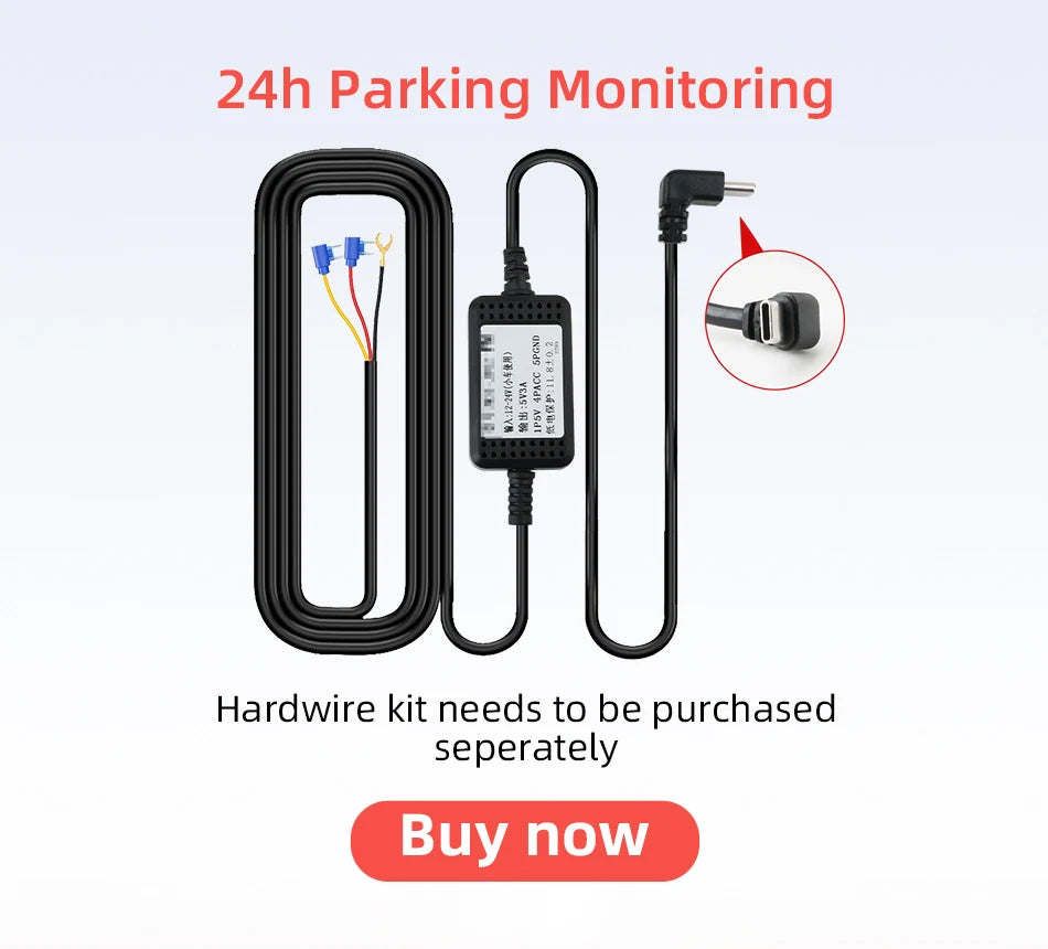 Jansite 7" Car DVR 2.5K Dash cam Wireless Carplay Android Auto Front and Rear Camera Dashboard Driving Recorder Dual Lens Wifi