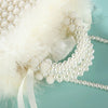 Noble Crystal Beaded Evening Bag Wedding Clutch with Pearl Chain New handmade Pearl chain shoulder bag Handbag evening dress bag