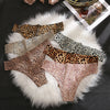 TrowBridge 3PCS/Set Women's Panties Fashion Leopard Bikini Sexy Thongs Seamless Underwear Satin Lingerie Sport Fitness G-Strings