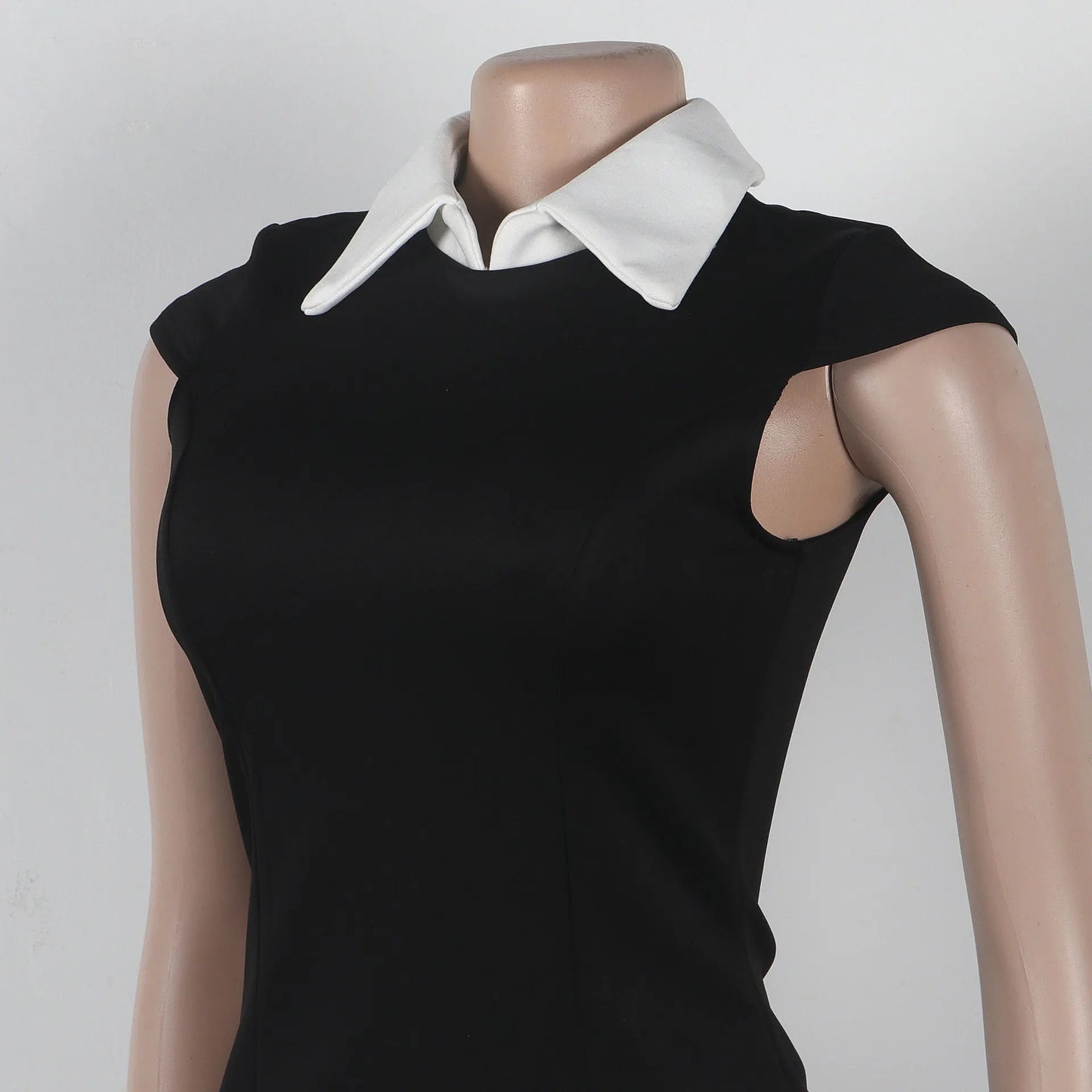 Ladies Streetwear Sleeveless Bodycon Dress 2024 Summer Autumn Women Mini Dresses Women Sweatshirts White Black Dress Clothing