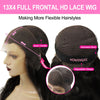 WOW ANGEL HD Lace Frontal Wig 250% 13x6 HD Lace Front Wig Straight Hair Invisible HD Lace Melt Skin HD Lace Front Human Hair Wig