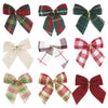 20/10pcs Linen Christmas Bow Decoration Christmas Tree Hanging Ornaments Bowknot For Xmas Wreath New Year 2024 Navidad Gifts Bow
