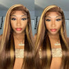 30 inch Honey Blonde Highlight Bundles Human Hair Straight  P4/27 Brazlian Hair Weave Colored Hair Bundles for Women 100g/pc