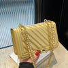 Fashionable Mini Quilted Embossed Chain Shoulder Bag Simple And Versatile Diagonal Crossbody Bag For Women Square Handbag