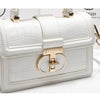 Luxury Designer Bags with High Quality Alligator Printing Leather and Delicate Metal Design Women's Portable Shoulder Bag