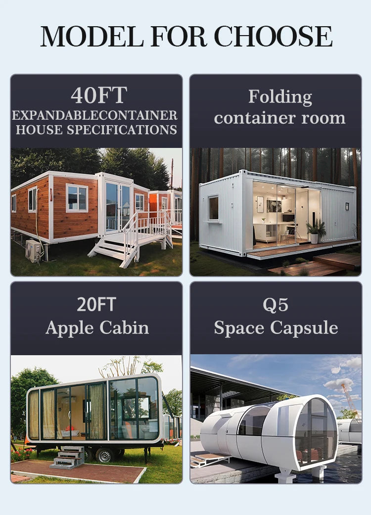 Modern Design Luxury Shipping Container House 20ft  Tiny Homes Prefab Houses Modular Prefabricated Mobile Home 3 Bedroom Price