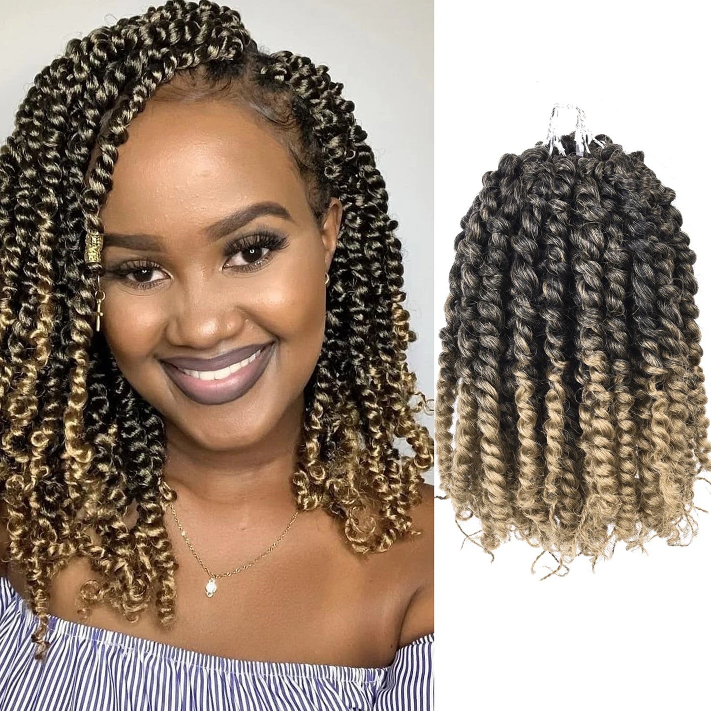 Pre-twisted Passion Twist Crochet Hair for Black Women Crochet Braids Pre-looped Synthetic Braiding Hair Extensions