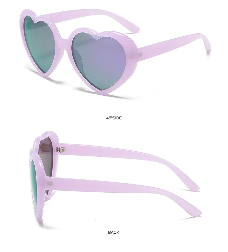 New Love Heart Shaped Polarized Sunglasses Women Fashion Cute Retro Vintage Gradient Sun Glasses UV400 Protection Unisex Eyewear