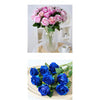 20 Pcs Artificial Velvet Silk Rose Flower Bouquet Real Looking Fake Roses Home Wedding Centerpieces Party Decorations