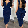 Elegant Dresses for Women Sexy Plunge Ruffle Hem Backless Party Dress 2023 Autumn Summer Spring Fashion Casual