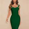 BEAUKEY Summer White Rhinestone Bandage Evening Dress Women Luxury Maxi Spaghetti Strap Red Club Celebrity Evening Party Vestido