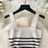 Striple 2024 Sexy Summer Knit Strap Dress Women Tank Elatic Waist Bodycon Sundress Female Beach  Backless Midi Dress
