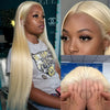 13x4 13x6 HD Transparent Full Frontal Lace 613 Blonde Colored Straight Human Hair Wigs Lace Front Wigs For Women 34 36 Inch