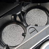 2Pcs Car Non Slip Water Cup Pad Diamond Car Coaster Water Cup Insert Coasters Pads Universal Car Cup Holder Interior Accessories