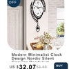 Creative Wall Clock Hanging Clocks Art Hanging Clocks For Living Room Modern Home Decor 3D Mute