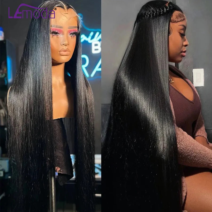 250 Density 13x6 HD Lace Frontal Wig Invisible Real HD Lace 13x4 Full Frontal Lace Wig Straight Pre Plucked Virgin Human Hair