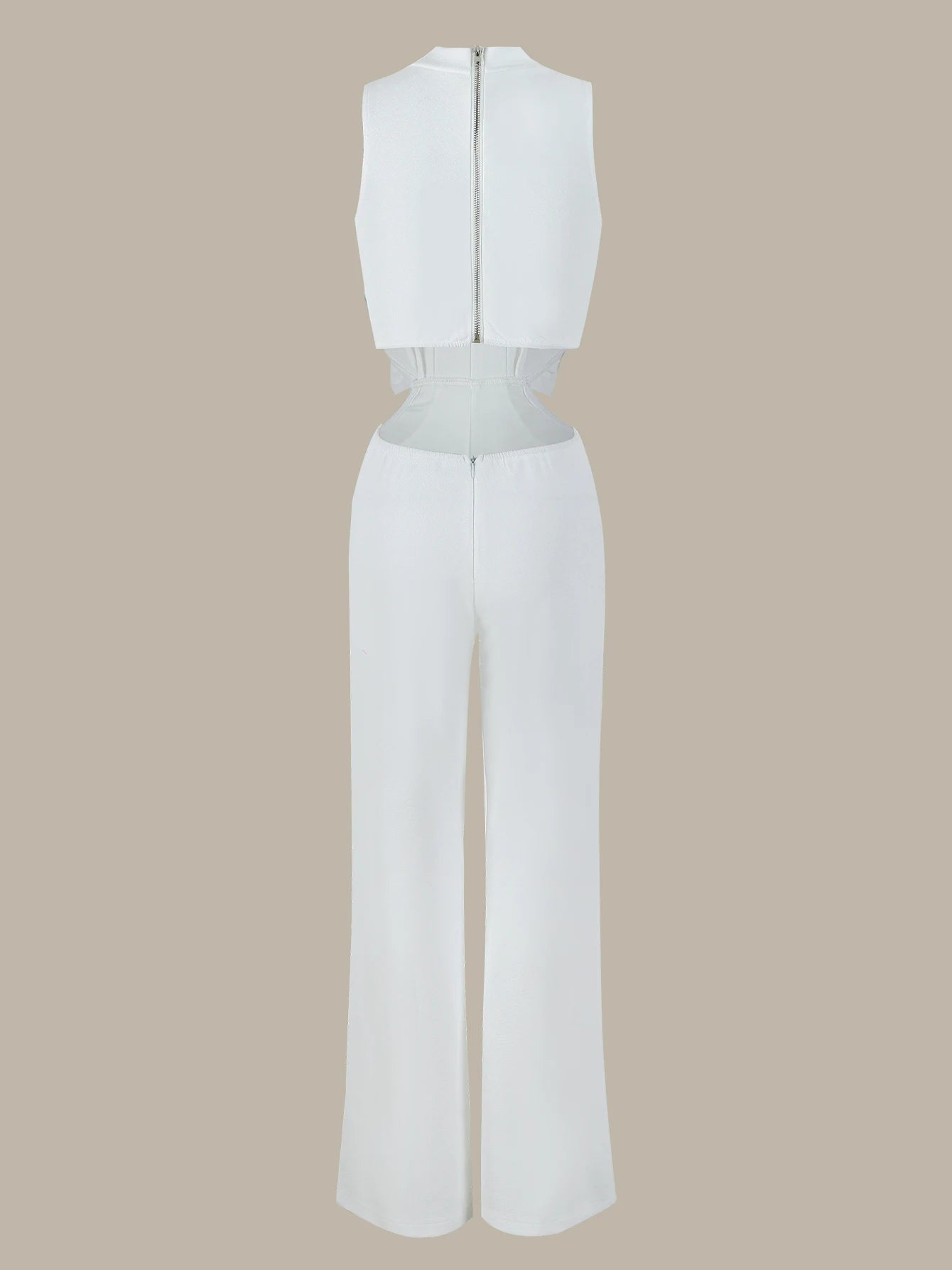 New Summer Women Jumpsuit One Front Ruffle Jumpsuit Sleeveless Wide Leg Long Pant Bodysuit Fashion Fit Casual Streetwear