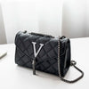 Black Luxury Handbags And Purse Women PU Leather Messenger Shoulder Bag Plaid Female Crossbody Bag Tassel Quilted  Brand
