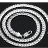 18K Gold/Silver Color 6mm Full Sideways Necklace 8/18/20/24 Inch Chain For Woman Men Fashion Wedding Engagement Jewelry