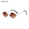 Square Polygonal Women Sunglasses 2025 Vintage Brand Diamond Rhombus Ladies Sun Glasses Men Female Fashion UV400 Shades Eyewear