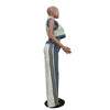 2 Pieces Women's Sets 2025 Spring Summer Denim Sleeveless Suit Tops And Wide Leg Pants Suits Two Piece Set Tracksuit Outfit