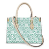 Women Pu Handbag Custom Wholesale Polynesian Tribal Floral Design Women Shoulder Bag Large Capacity Travel Temperament Women Bag