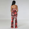 Floral Printed Jumpsuits Summer Outfits for Women 2024 Clubwear Spaghetti Strap Skinny One Pieces Romper Summer Beach Wear