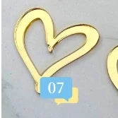 10Pc/set Ins Style Love Heart Acrylic Cake Topper Birthday Valentine's Day Cake Decoration Wedding Cake Side Acrylic Insert
