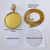 45mm Hip Hop Iced Out DIY Photo CZ Pendant Custom Picture Pendant Necklace Personalized Women Men Rapper Jewelry For Him Her