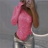 2025 Spice Girls Sexy Sequin Top One-Shoulder Tight Rhinrhinone Solid Color Silver One-Piece Fashion Party Nightclub Summer Top