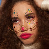 XSBODY Simple Water Drop Eyeglasses Frame Metal Y2k Eye Decoration Fashion Designer Coquette Rhinestone Face Jewelry Nightclub