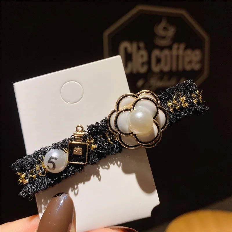 Luxury Jewelry Camellia Pearl Women Hair Clips Hair accessories for women