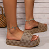 New Women Slippers Summer Fashion Platform Sandals Thick Sole Solid Color Slippers Party Party Women Beach Sandals Slides Women