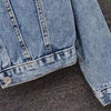 Denim Coat Women Denim Coat Turn Down Collar Single Breasted Full Sleeve Jackets Loose Casual Regular Short Jacket 2024