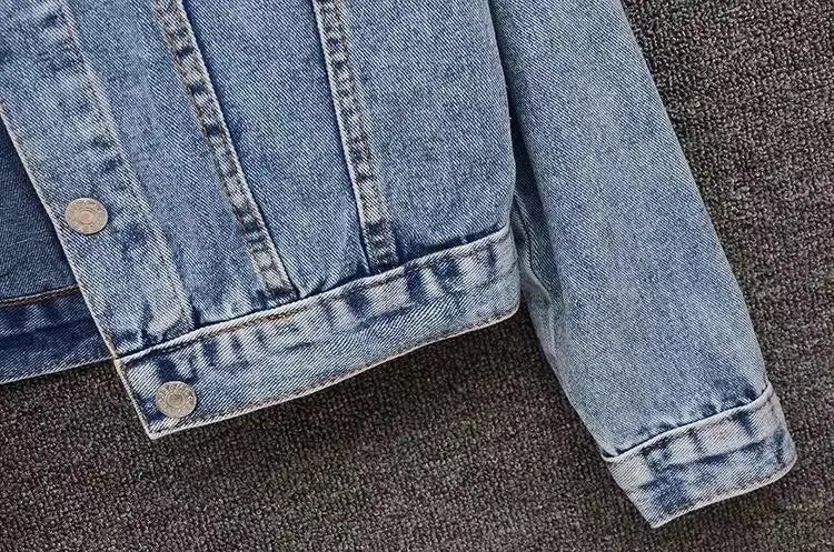 Denim Coat Women Denim Coat Turn Down Collar Single Breasted Full Sleeve Jackets Loose Casual Regular Short Jacket 2024