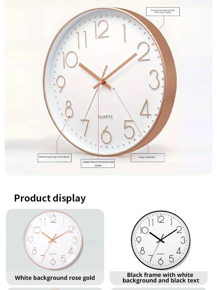 8 Inch Mute Wall Clock Simple Digital Wall Clock Home Decorations Cubic Digital Clock Quartz Wall Clock