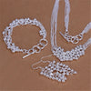 925 Sterling Silver elegant Grape beads Bracelet necklace earrings Jewelry set for women Fashion Party wedding accessories Gifts