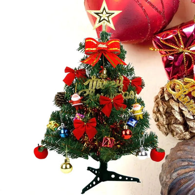 30/45cm Mini Christmas Tree New Year Gift Party Decoration Artificial Christmas Tree LED Light DIY Handicraft Xmas Tabletop Tree