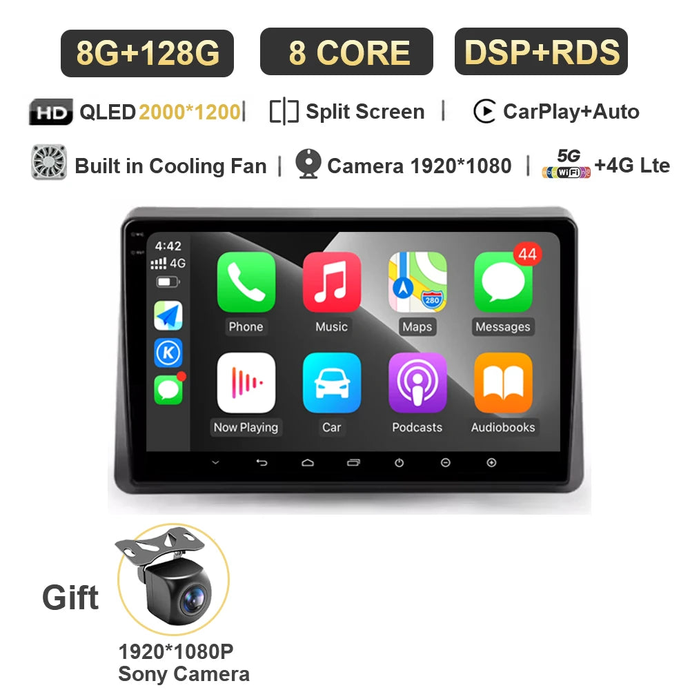 Android 14 Carplay Auto For Renault Master 2019 2020 2021 2022 Car Radio Navigation DVD Video Player 2 Din Stereo 360 Camera DSP