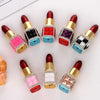 Luxury Diamond Lipstick Inflatable Lighter Mini Butane Pink Water Diamond Portable Lighter High End Women's Smoking Gift