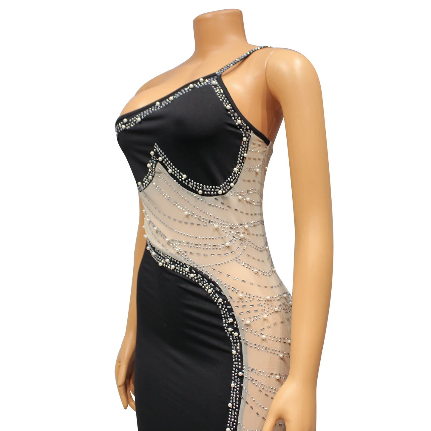 Sexy Summer Women Clothing Mesh Transparent Strap Long Dress One-piece Chic Style Mid-waist Length